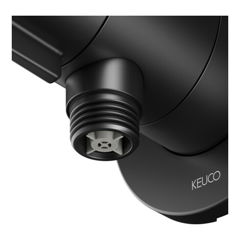 Keuco Fertigmontageset IXMO SOLO UP-Br-THM, Schlauchanschluss, rd, sw matt