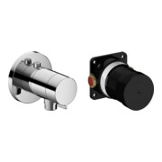Keuco Fertigmontageset IXMO SOLO vc, UP-Brausethermostat-Set, Schlauchanschluss, rd
