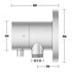 Keuco Fertigmontageset IXMO UP-2-W-Ab/Um.v, Hlt, G C, rd, alu/fin-2