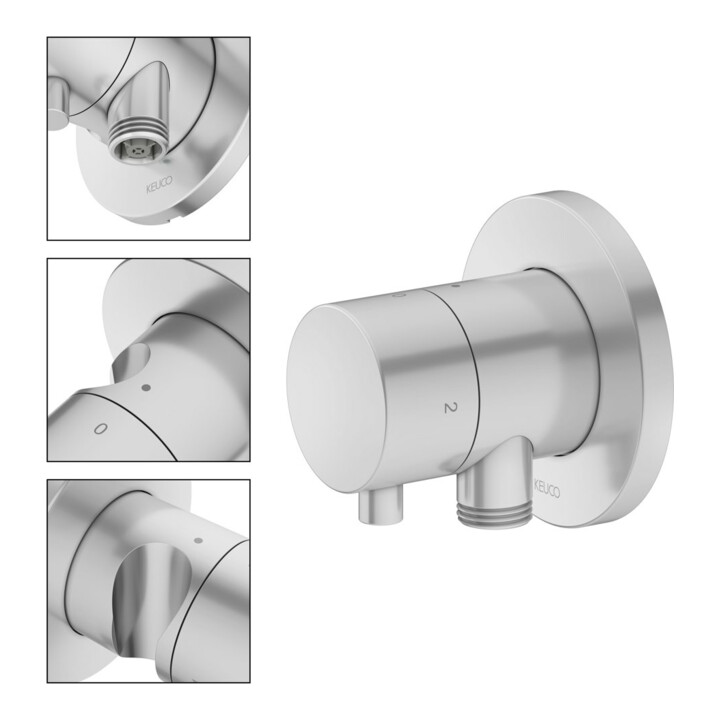 Keuco Fertigmontageset IXMO UP-2-W-Ab/Um.v, Hlt, G C, rd, alu/fin