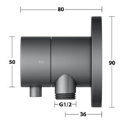 Keuco Fertigmontageset IXMO UP-2-W-Ab/Um.v, Hlt, G C, rd, SW-ch geb.-4