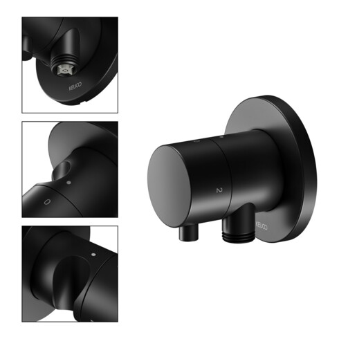 Keuco Fertigmontageset IXMO UP-2-W-Ab/Um.v, Hlt, G Comf., rd, sw ma