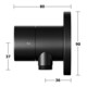 Keuco Fertigmontageset IXMO UP-2-W-Ab/Um.v, Hlt, Gr. P, rd, sw ma-2