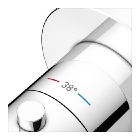 Keuco Fertigmontageset IXMO UP-Thermostat-Armatur, rund, verchromt