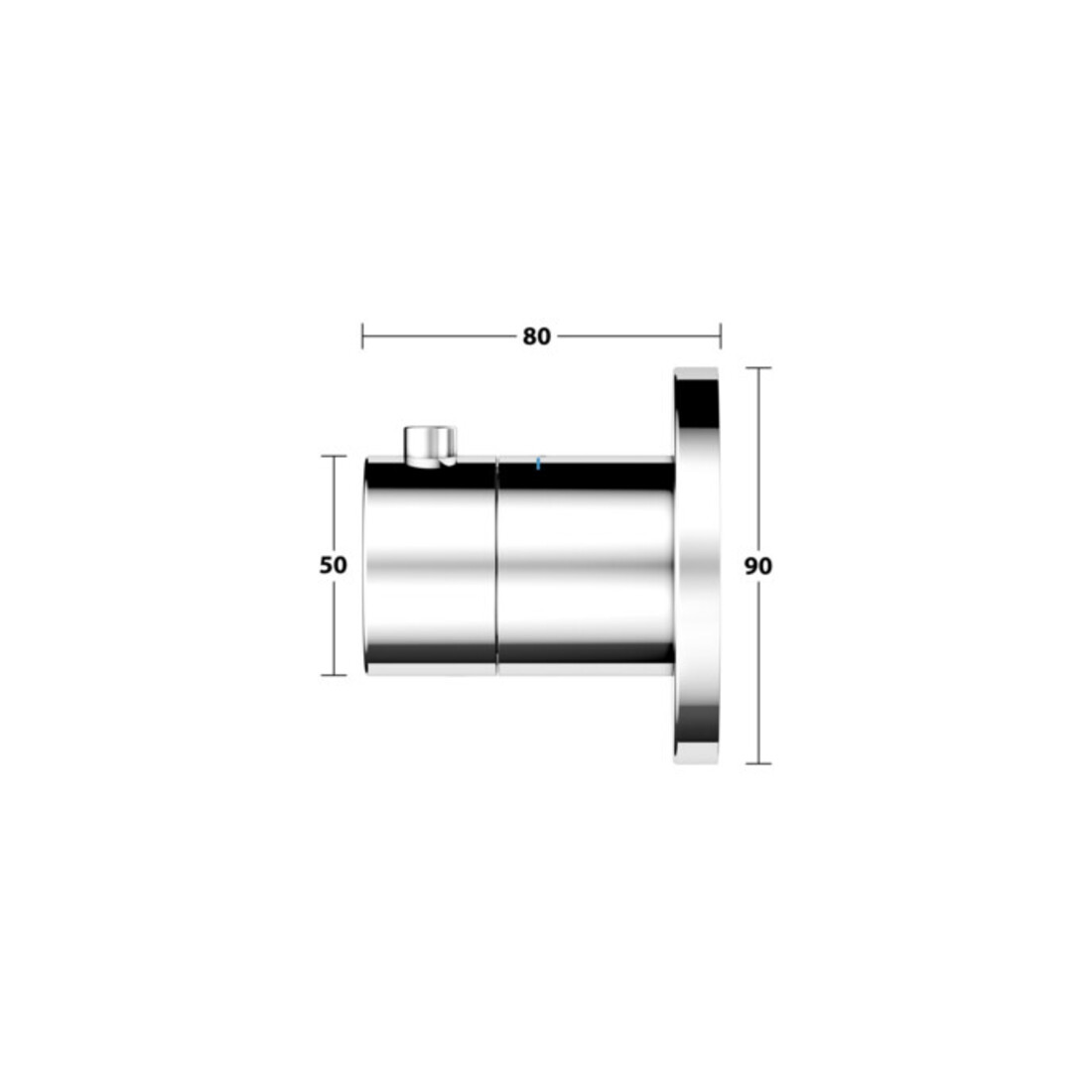 Keuco Fertigmontageset IXMO UP-Thermostat-Armatur, rund, verchromt