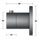 Keuco Fertigmontageset IXMO UP-THM-Armatur, rd, SW-chrom gebürstet-5
