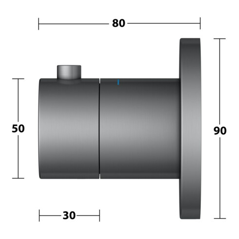 Keuco Fertigmontageset IXMO UP-THM-Armatur, rd, SW-chrom gebürstet