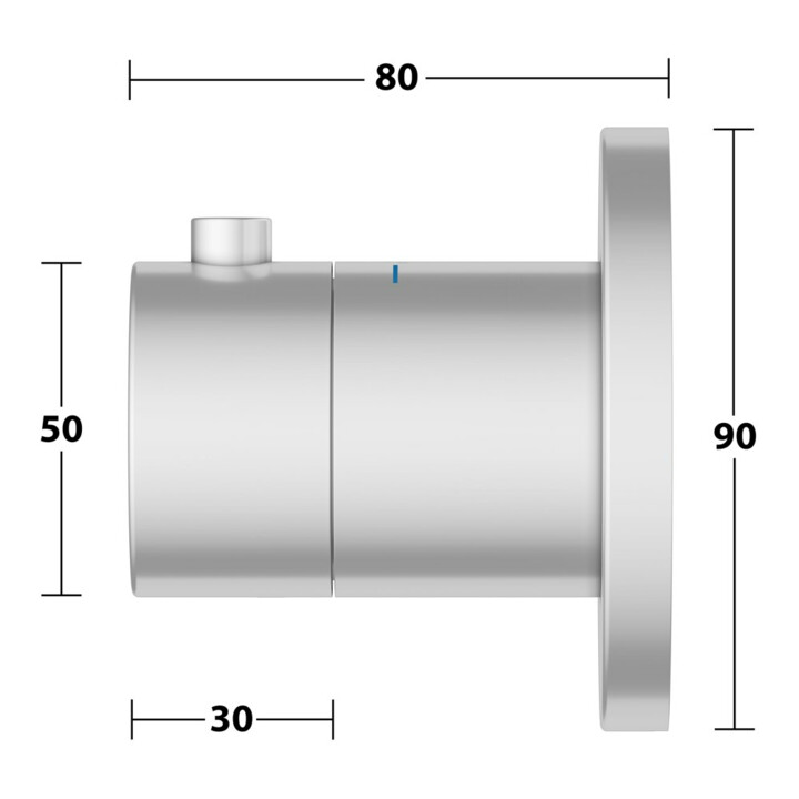 Keuco Fertigmontageset IXMO UP-THM-Armatur, rund, aluminium-finish