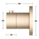 Keuco Fertigmontageset IXMO UP-THM-Armatur, rund, bronze gebürstet-4