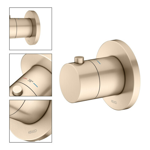 Keuco Fertigmontageset IXMO UP-THM-Armatur, rund, bronze gebürstet