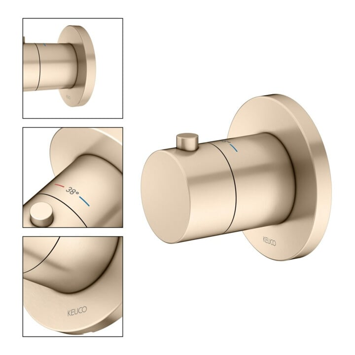 Keuco Fertigmontageset IXMO UP-THM-Armatur, rund, bronze gebürstet