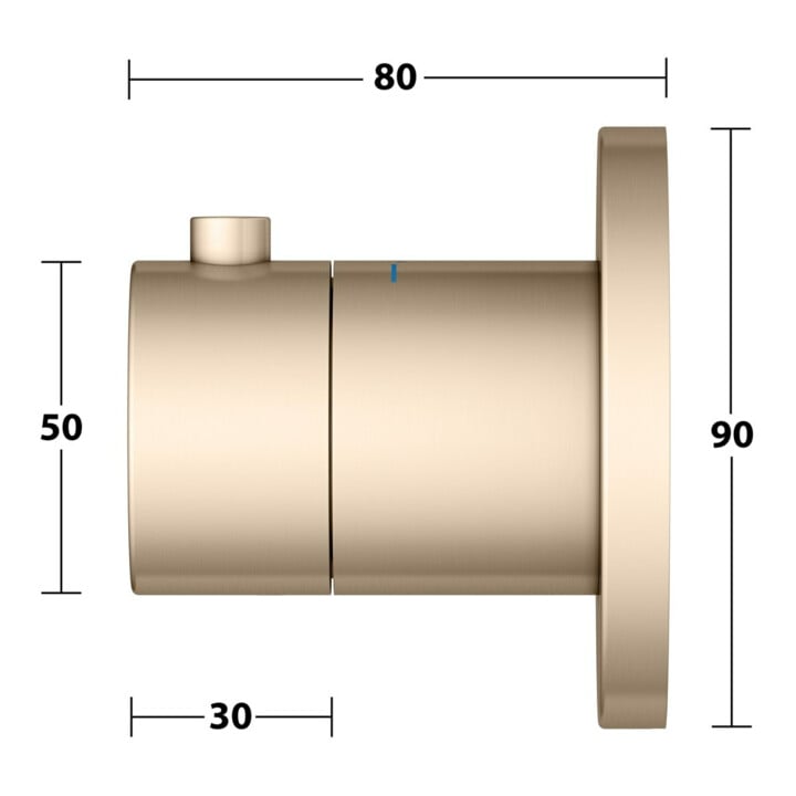 Keuco Fertigmontageset IXMO UP-THM-Armatur, rund, bronze gebürstet