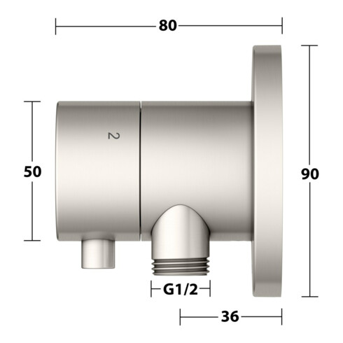 Keuco Fertigmontageset IXMO UP3-W-Ab/ Um-V, Br.halt, rd, ni. geb.