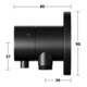 Keuco Fertigmontageset IXMO UP3-W-Ab/ Um-V, Br.halt, rd, sw ma-5