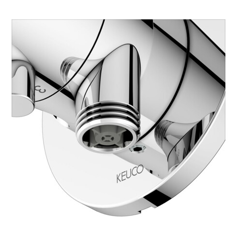 Keuco Fertigmontageset IXMO UP3-W-Ab/ Um-V, Br.halt, rd, verchromt