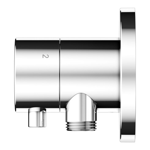 Keuco Fertigmontageset IXMO UP3-W-Ab/ Um-V, Br.halt, rd, verchromt