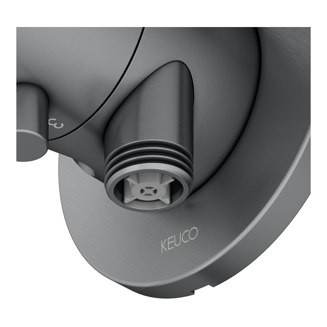 Keuco Fertigmontageset IXMO UP3-W-Ab/ Um-V, Hlt, rd, SW-chrom geb.