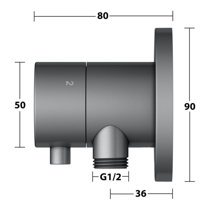 Keuco Fertigmontageset IXMO UP3-W-Ab/ Um-V, Hlt, rd, SW-chrom geb.