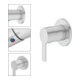 Keuco Fertigmontageset Plan blue UP-EHM, rund, aluminium-finish-1