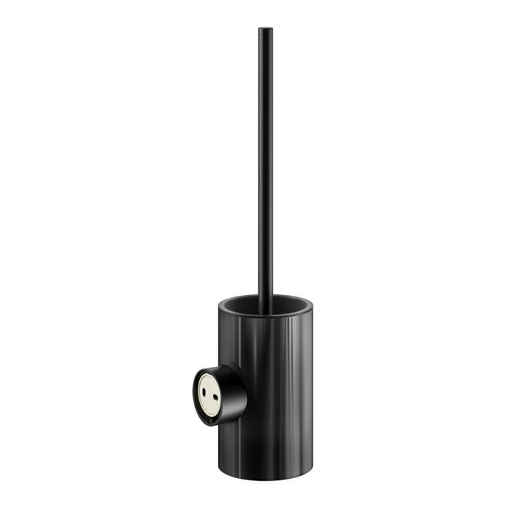 Keuco Garniture brosse WC REVA 12864 Wd.Mod., verre véritable mat, noir mat