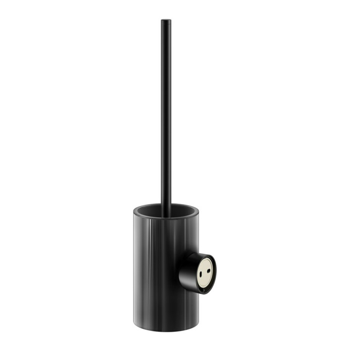 Keuco Garniture brosse WC REVA 12864 Wd.Mod., verre véritable mat, noir mat