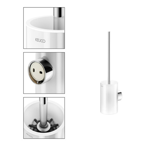 Keuco Garniture WC REVA 12864 Mod. Wd., verre mat véritable, chromé