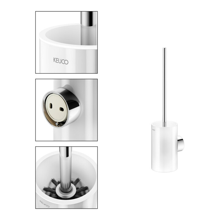 Keuco Garniture WC REVA 12864 Mod. Wd., verre mat véritable, chromé