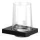 Keuco Glashalter Edition 11 m Echtkr.-Glas und Halter, schwarz matt-1