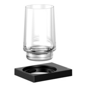 Keuco Glashalter Edition 11 m Echtkr.-Glas und Halter, schwarz matt-2