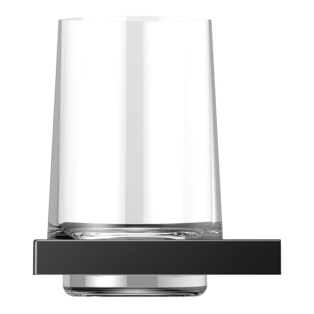 Keuco Glashalter Edition 11 m Echtkr.-Glas und Halter, schwarz matt