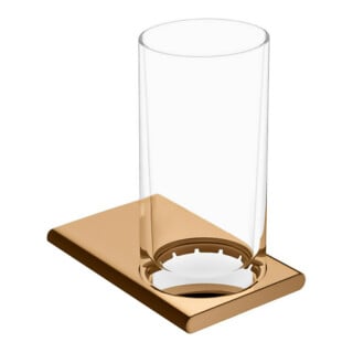 Keuco Glashalter Edition 400 mit Echtkristall-Glas, Bronze gebürstet