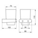 Keuco Glashalter ELEGANCE komplett mit Echtkristall-Glas, mattiert verchromt-4