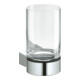 Keuco Glashalter Plan m Echtkr.-Glas u. Ha., Alu si-elox-1