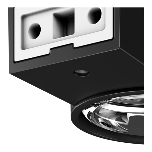 Keuco Glashalter Plan schwarz, mit Echtkristall-Glas