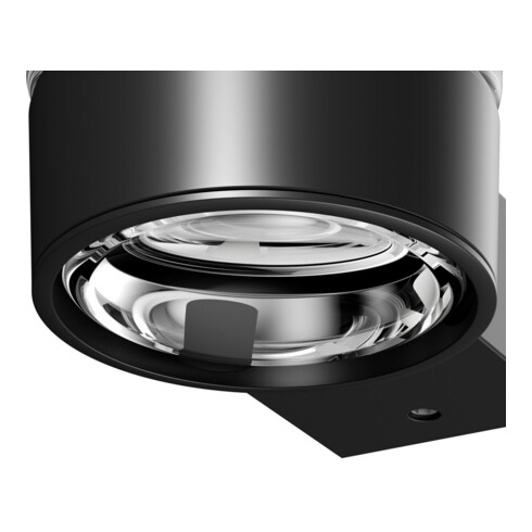 Keuco Glashalter Plan schwarz, mit Echtkristall-Glas