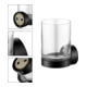 Keuco Glashalter REVA schwarz matt, mit Echtkristall-Glas-2