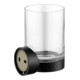 Keuco Glashalter REVA schwarz matt, mit Echtkristall-Glas-4