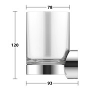 Keuco Glashalter REVA verchromt, mit Echtkristall-Glas-2