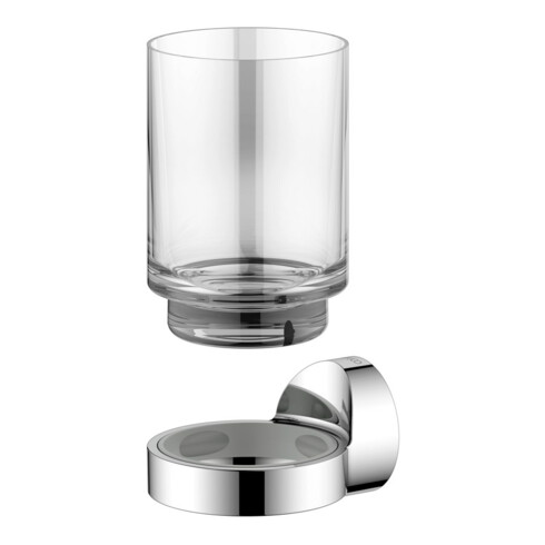 Keuco Glashalter REVA verchromt, mit Echtkristall-Glas