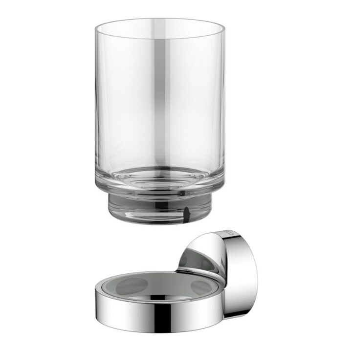 Keuco Glashalter REVA verchromt, mit Echtkristall-Glas
