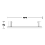 Keuco Haltegriff AXESS 400mm, Alu silber-eloxiert/verchromt-5