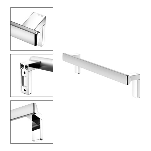 Keuco Haltegriff AXESS 600mm, Alu silber-eloxiert/verchromt