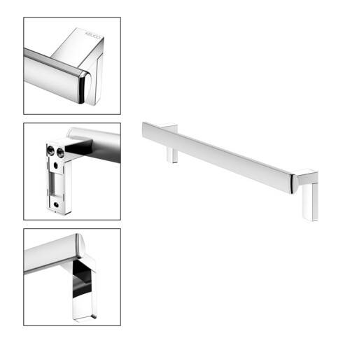 Keuco Haltegriff AXESS 700mm, Alu silber-eloxiert/verchromt