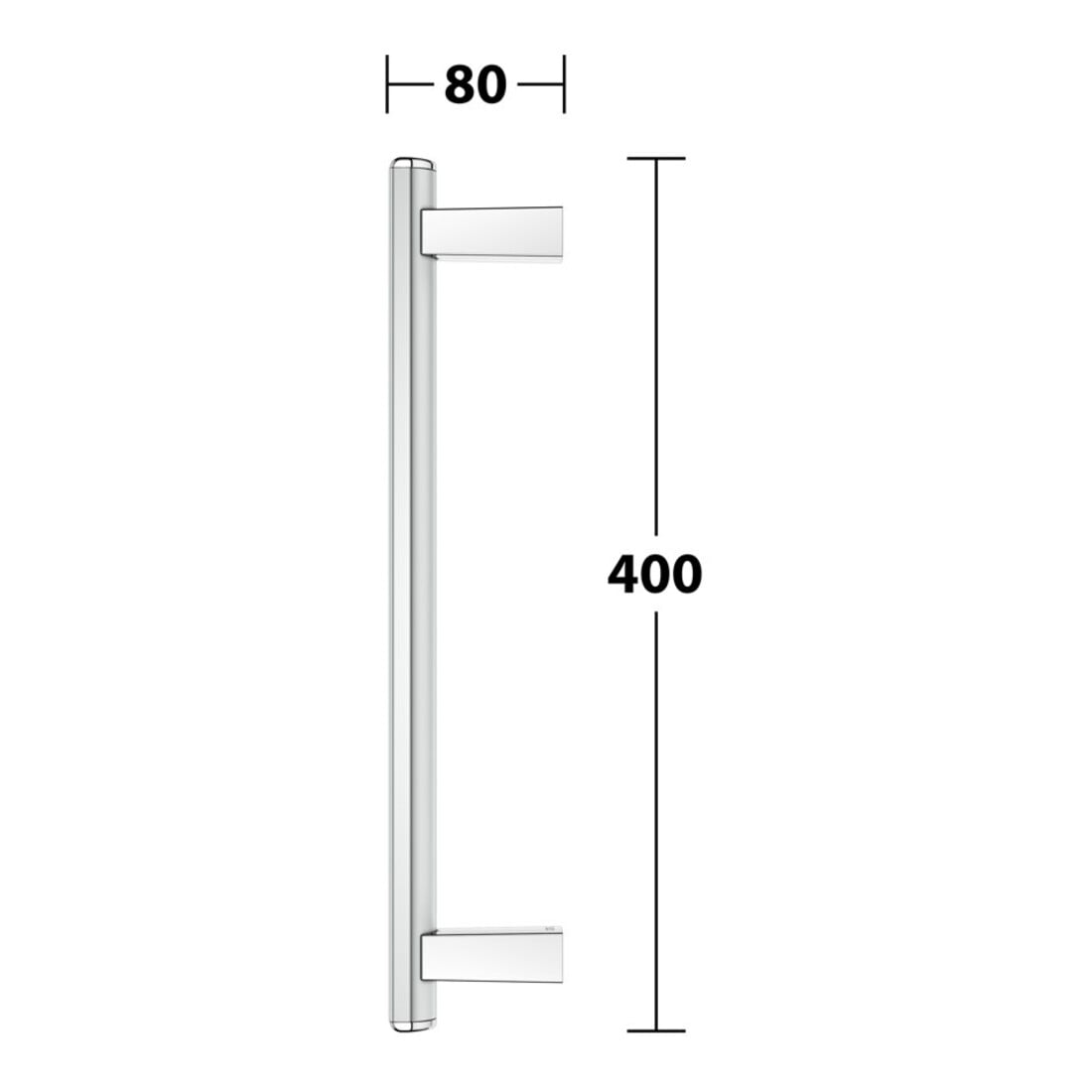 Keuco Haltegriff AXESS senkr., 400mm, Alu si-elox/vc