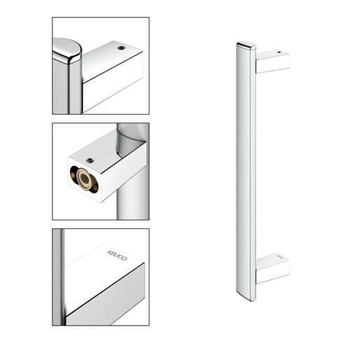 Keuco Haltegriff AXESS senkr., 400mm, Alu si-elox/vc