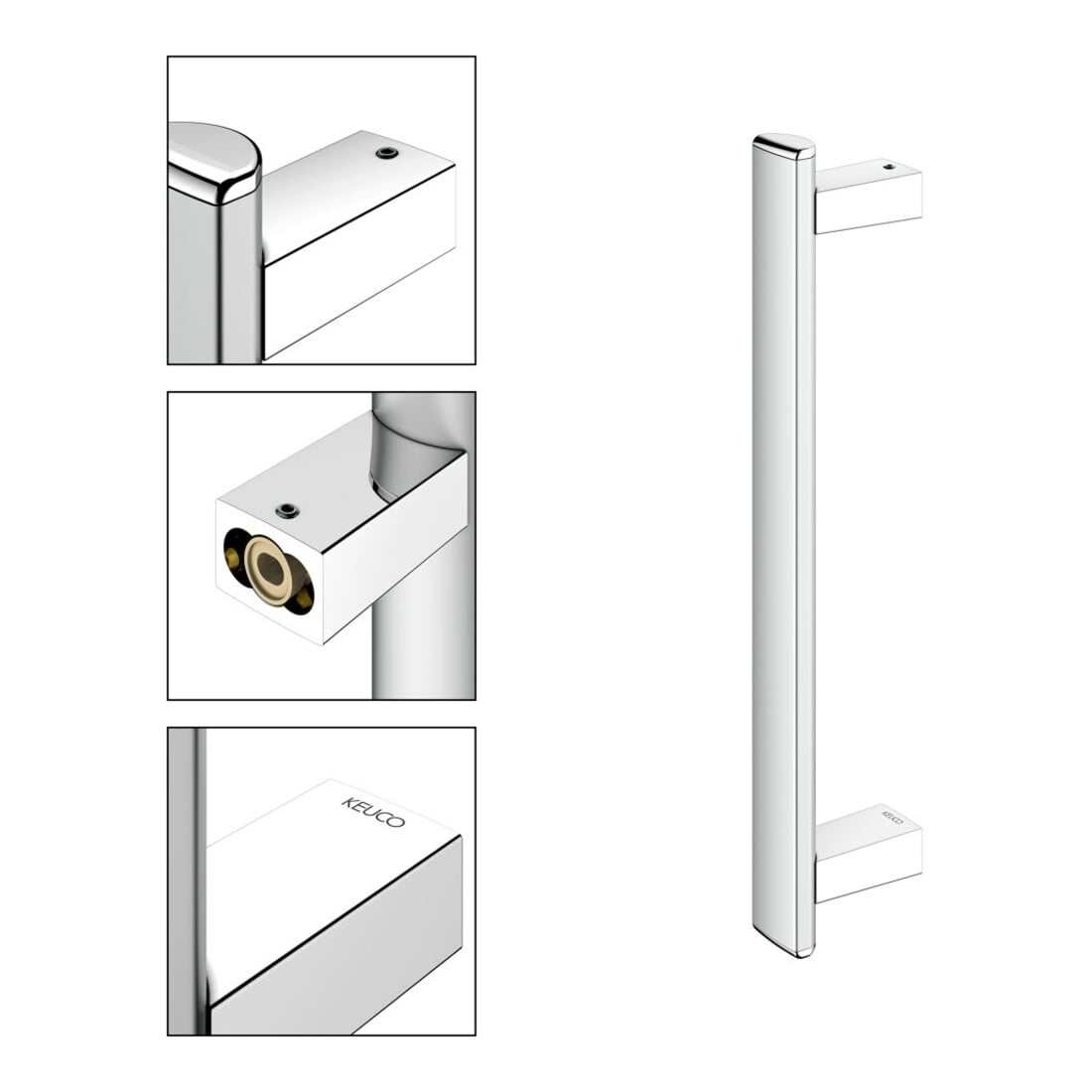 Keuco Haltegriff AXESS senkr., 400mm, Alu si-elox/vc