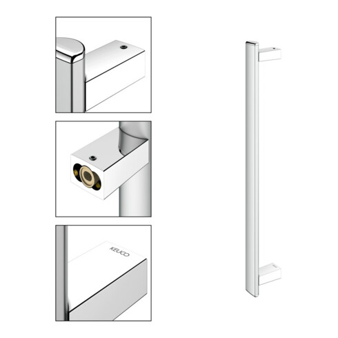 Keuco Haltegriff AXESS senkr., 600mm, Alu si-elox/vc