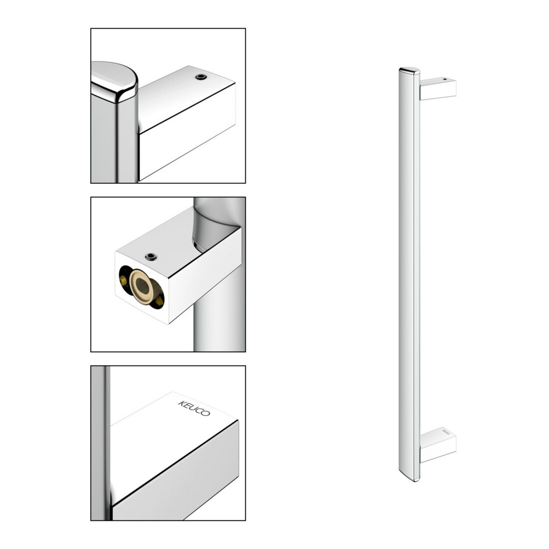 Keuco Haltegriff AXESS senkr., 600mm, Alu si-elox/vc