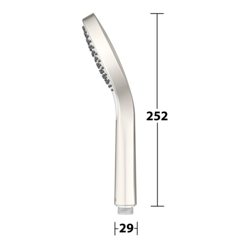 Keuco Handbrause IXMO 3 Strahlarten, nickel gebürstet