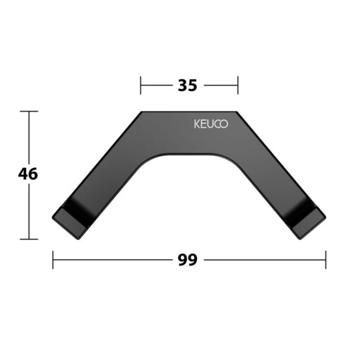 Keuco Handtuchhaken Edition 11 doppelt, schwarz matt